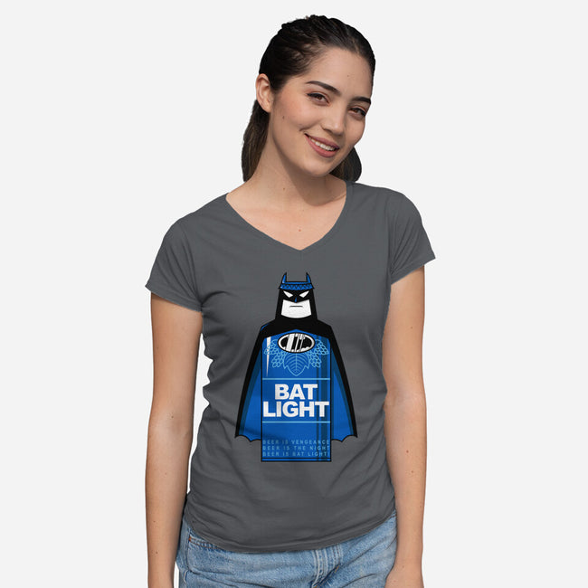 Bat Light-Womens-V-Neck-Tee-krisren28