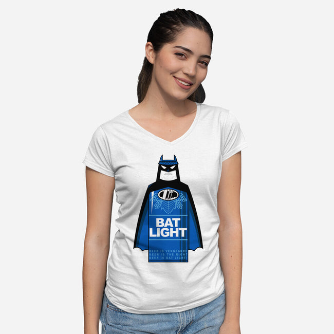 Bat Light-Womens-V-Neck-Tee-krisren28