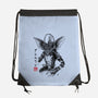 Kingston Falls Creature Sumi-e-None-Drawstring-Bag-DrMonekers