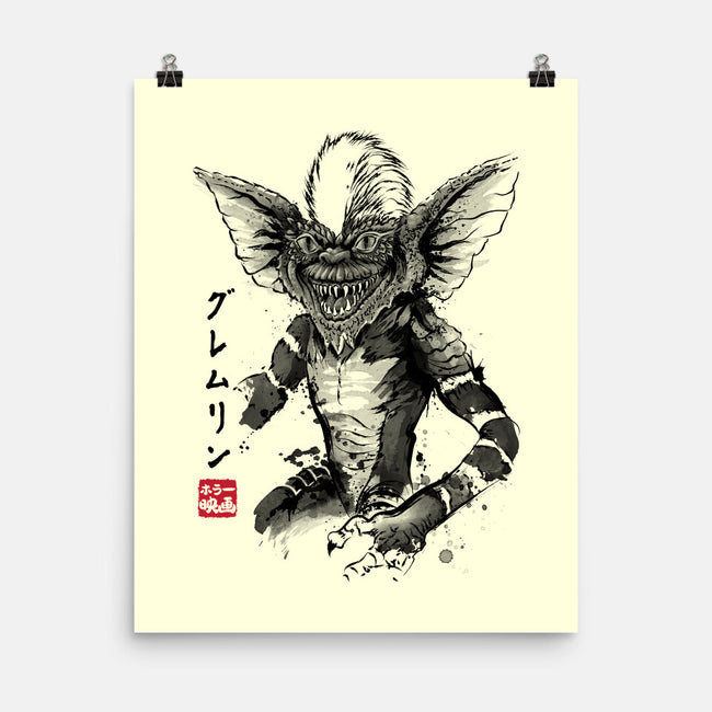 Kingston Falls Creature Sumi-e-None-Matte-Poster-DrMonekers