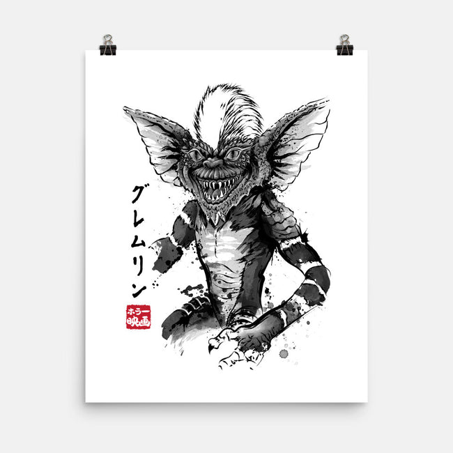 Kingston Falls Creature Sumi-e-None-Matte-Poster-DrMonekers