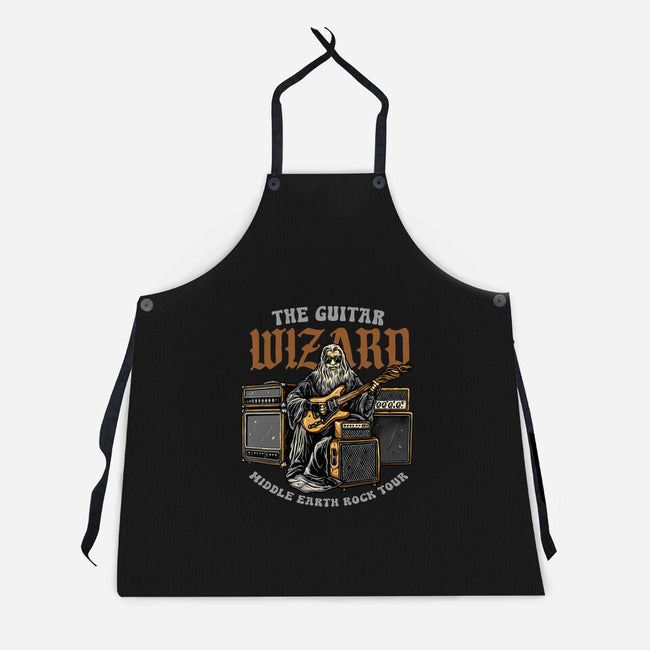 The Guitar Wizard-Unisex-Kitchen-Apron-glitchygorilla