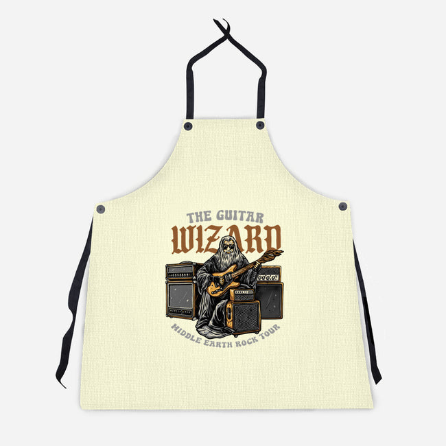 The Guitar Wizard-Unisex-Kitchen-Apron-glitchygorilla