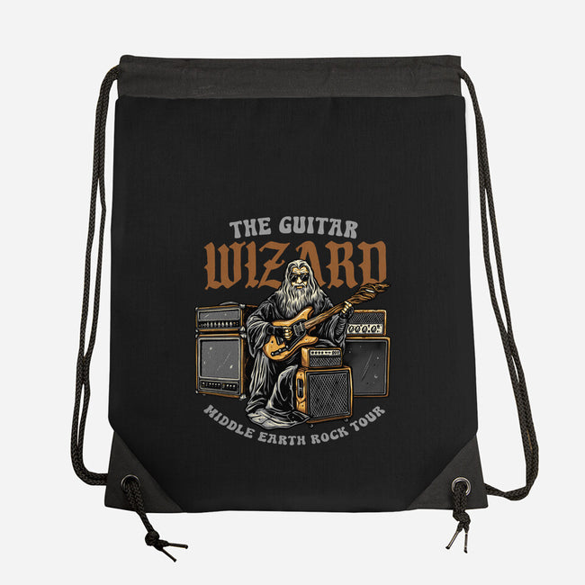 The Guitar Wizard-None-Drawstring-Bag-glitchygorilla