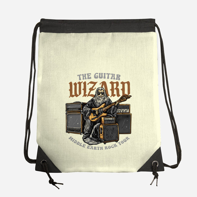 The Guitar Wizard-None-Drawstring-Bag-glitchygorilla