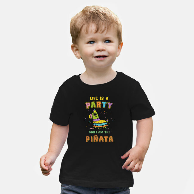 Life Is A Party-Baby-Basic-Tee-kg07