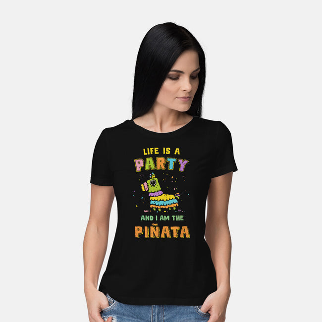 Life Is A Party-Womens-Basic-Tee-kg07