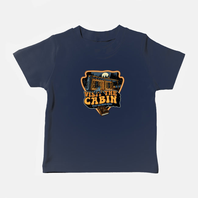 Visit The Cabin-Baby-Basic-Tee-glitchygorilla