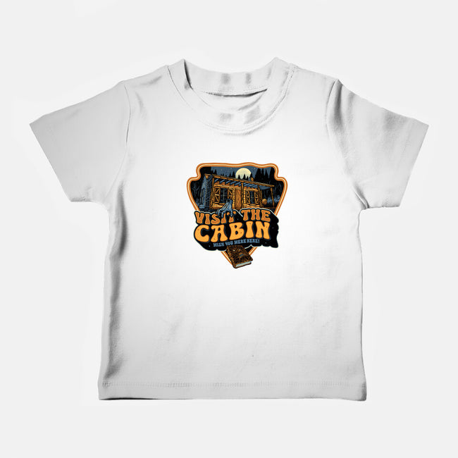 Visit The Cabin-Baby-Basic-Tee-glitchygorilla