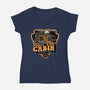 Visit The Cabin-Womens-V-Neck-Tee-glitchygorilla