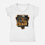 Visit The Cabin-Womens-V-Neck-Tee-glitchygorilla