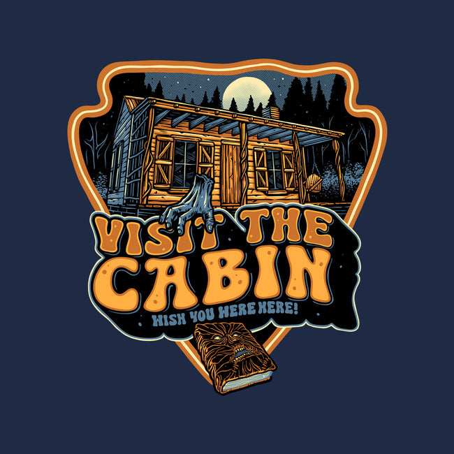 Visit The Cabin-None-Fleece-Blanket-glitchygorilla