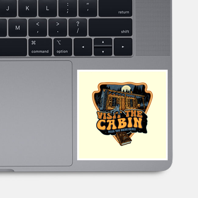 Visit The Cabin-None-Glossy-Sticker-glitchygorilla