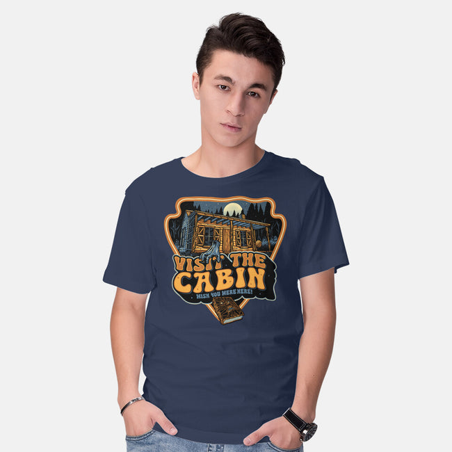 Visit The Cabin-Mens-Basic-Tee-glitchygorilla