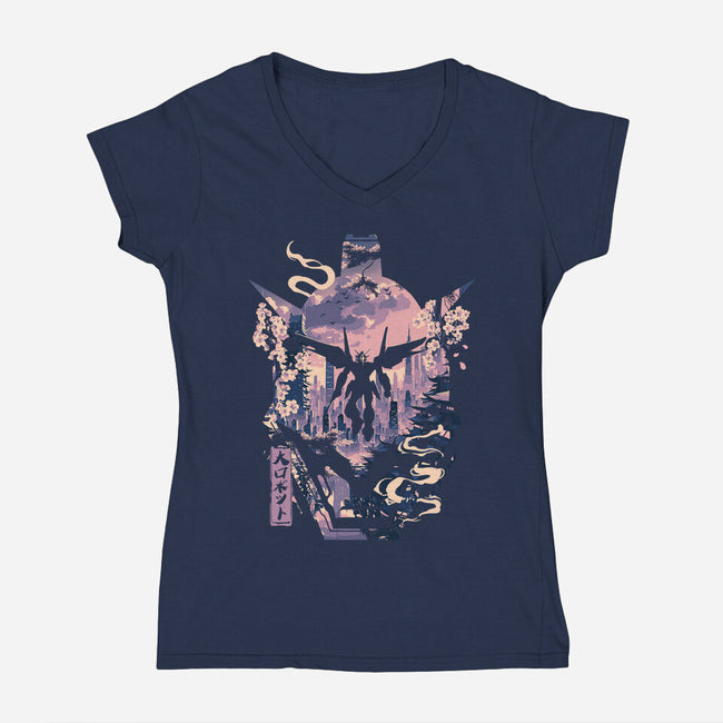 Mobile Suit-Womens-V-Neck-Tee-Arinesart