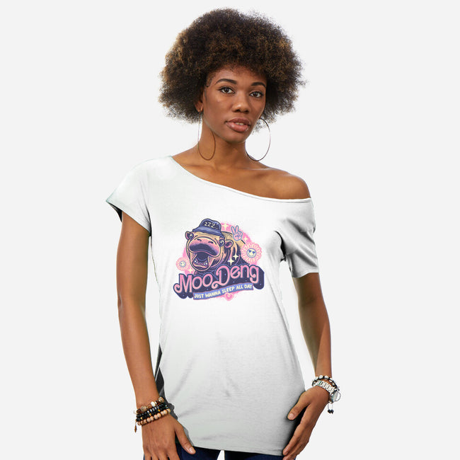 Just Wanna Sleep All Day-Womens-Off Shoulder-Tee-glitchygorilla