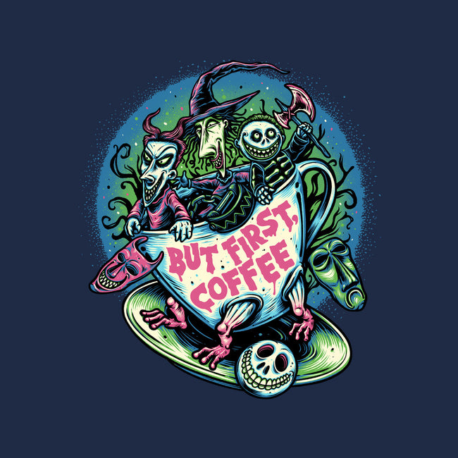 But First Coffee-Womens-V-Neck-Tee-glitchygorilla