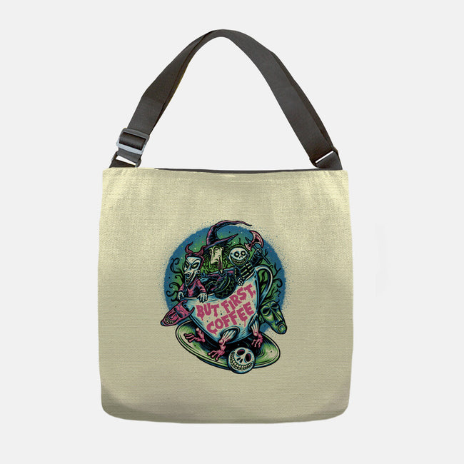 But First Coffee-None-Adjustable Tote-Bag-glitchygorilla