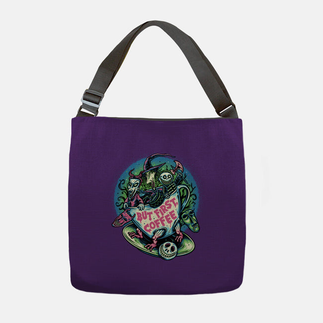 But First Coffee-None-Adjustable Tote-Bag-glitchygorilla