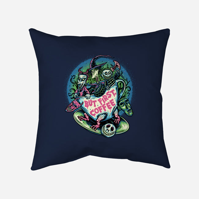 But First Coffee-None-Removable Cover w Insert-Throw Pillow-glitchygorilla