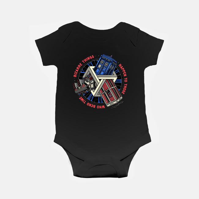 Time Benders-Baby-Basic-Onesie-glitchygorilla