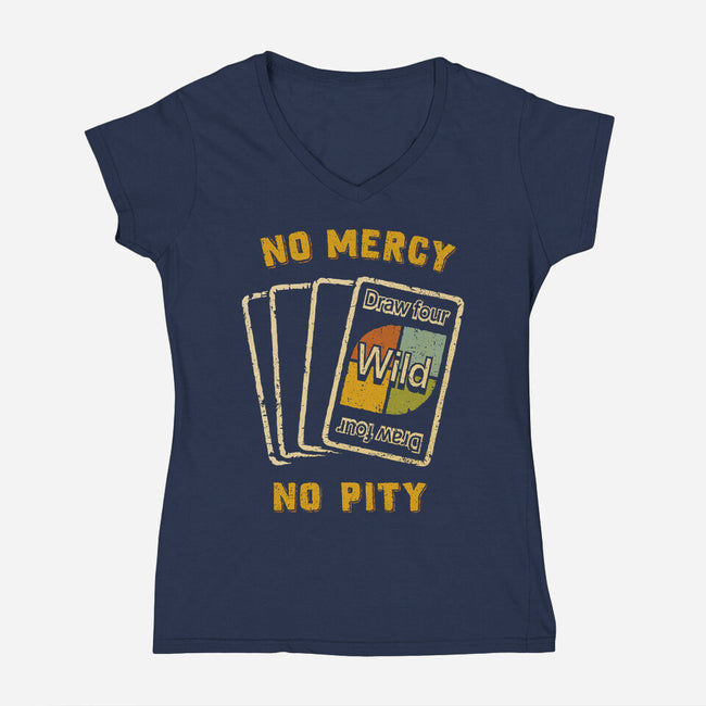 No Mercy No Pity-Womens-V-Neck-Tee-kg07