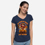 No Tricks Or Treats-Womens-V-Neck-Tee-rmatix