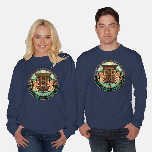 Beyond This Door-Unisex-Crew Neck-Sweatshirt-glitchygorilla