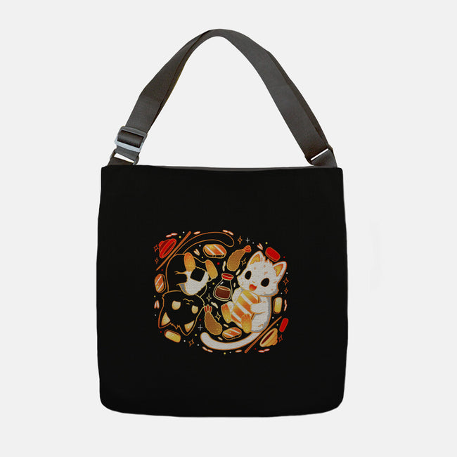 Sushi Japan Kittens-None-Adjustable Tote-Bag-Vallina84