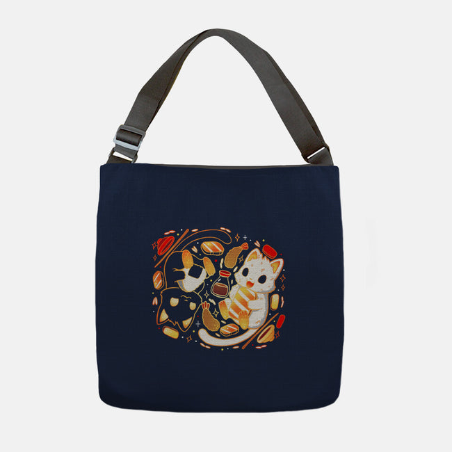 Sushi Japan Kittens-None-Adjustable Tote-Bag-Vallina84