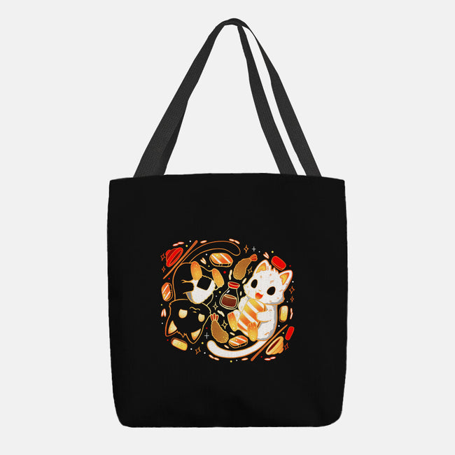 Sushi Japan Kittens-None-Basic Tote-Bag-Vallina84