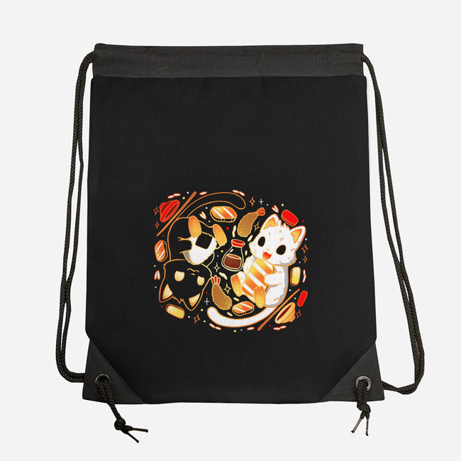 Sushi Japan Kittens-None-Drawstring-Bag-Vallina84