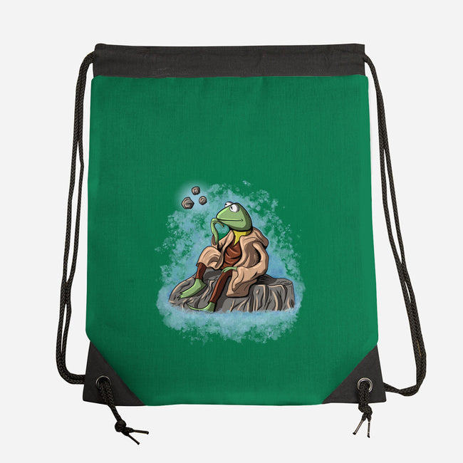 Frog Master Jedi-None-Drawstring-Bag-nickzzarto