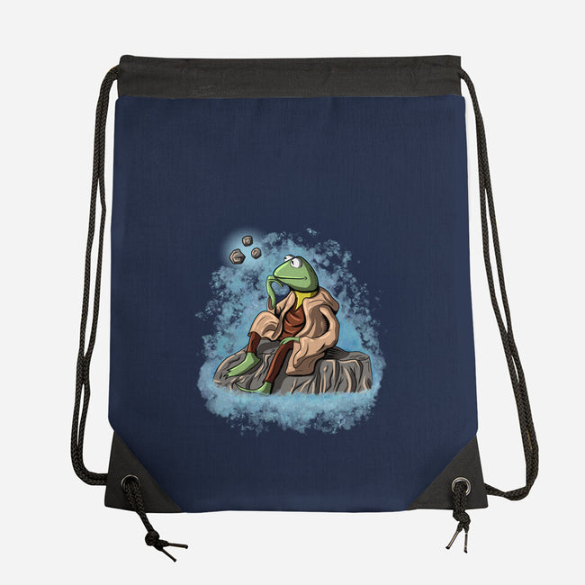 Frog Master Jedi-None-Drawstring-Bag-nickzzarto