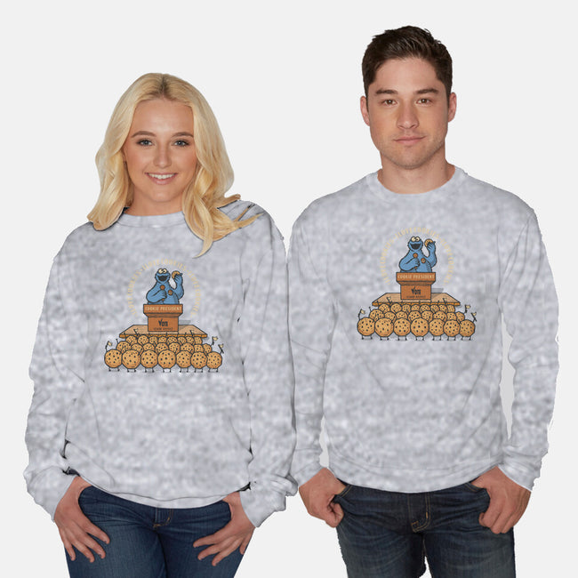 Cookie Elections-Unisex-Crew Neck-Sweatshirt-erion_designs