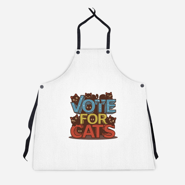 Vote For Cats-Unisex-Kitchen-Apron-erion_designs