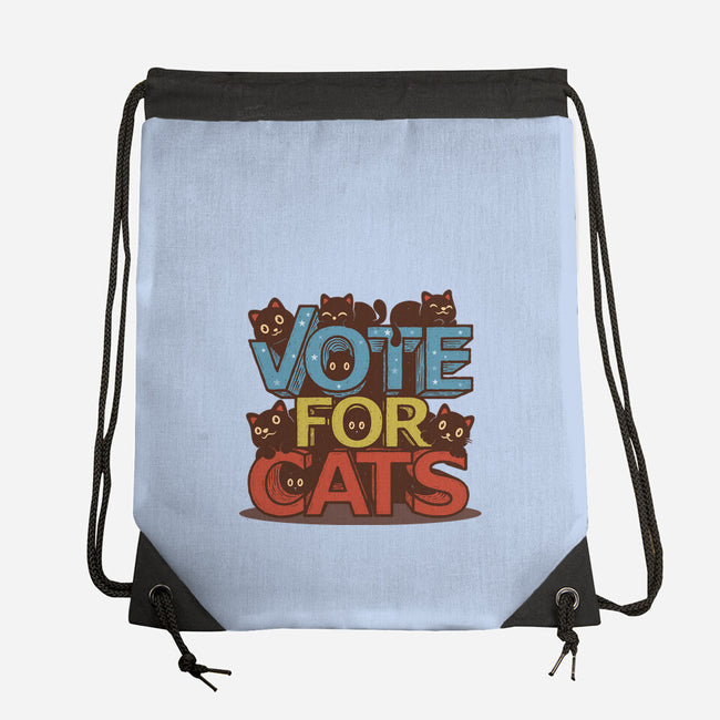 Vote For Cats-None-Drawstring-Bag-erion_designs