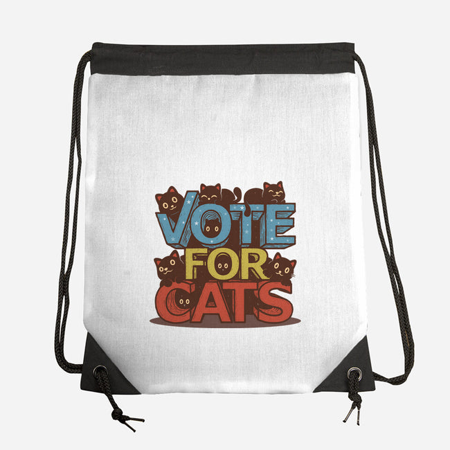 Vote For Cats-None-Drawstring-Bag-erion_designs