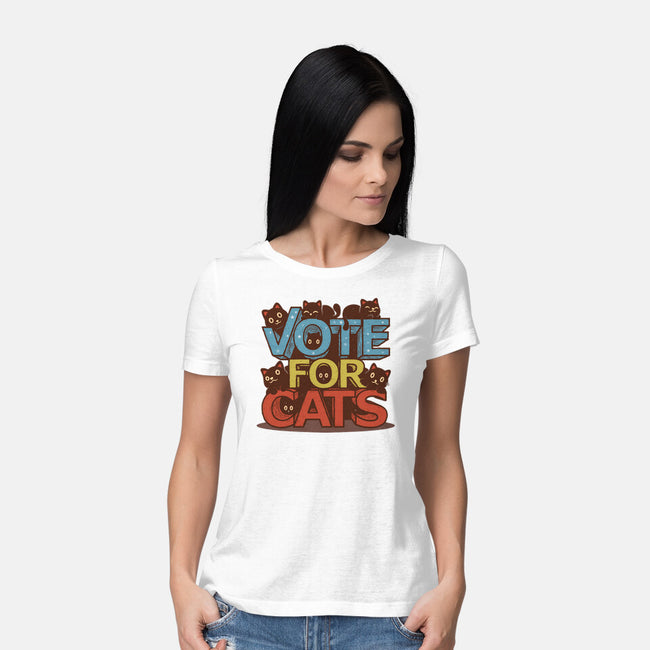 Vote For Cats-Womens-Basic-Tee-erion_designs