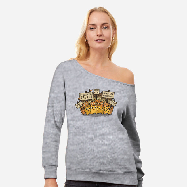 Pet Protest-Womens-Off Shoulder-Sweatshirt-erion_designs