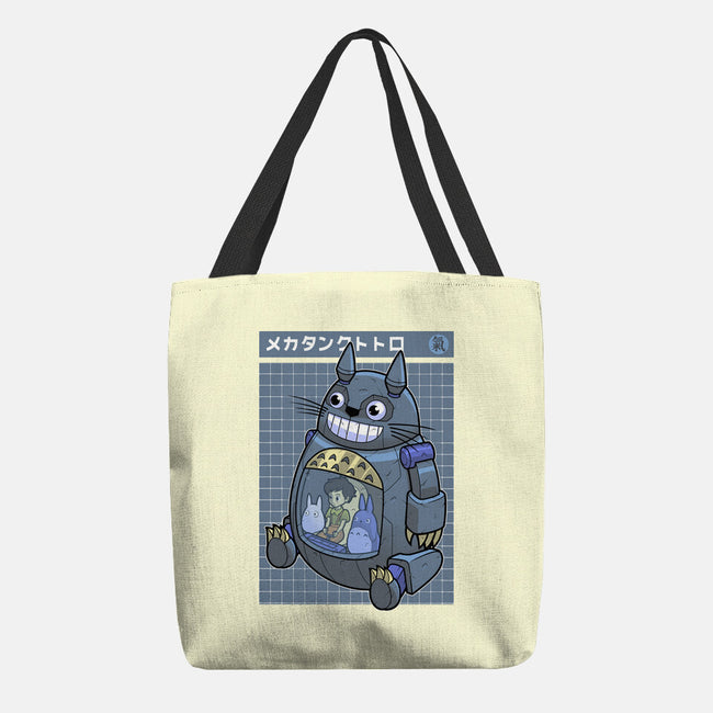 Mecha Tank Totoro-None-Basic Tote-Bag-Astrobot Invention