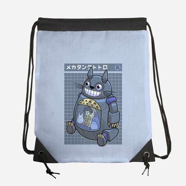 Mecha Tank Totoro-None-Drawstring-Bag-Astrobot Invention