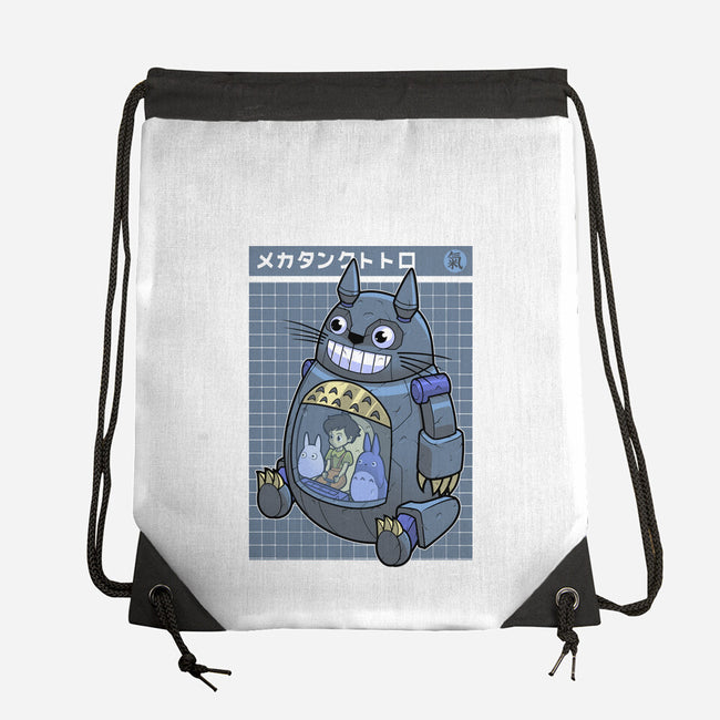 Mecha Tank Totoro-None-Drawstring-Bag-Astrobot Invention