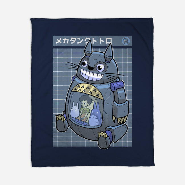 Mecha Tank Totoro-None-Fleece-Blanket-Astrobot Invention