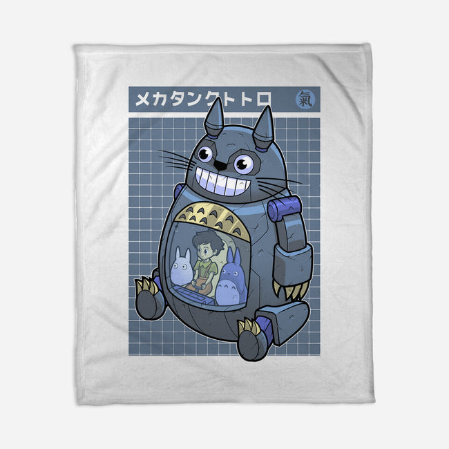 Mecha Tank Totoro-None-Fleece-Blanket-Astrobot Invention