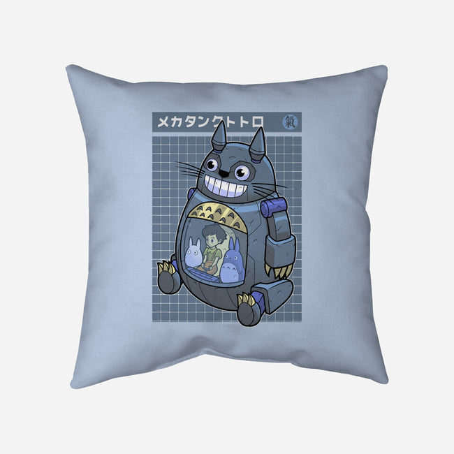 Mecha Tank Totoro-None-Removable Cover w Insert-Throw Pillow-Astrobot Invention