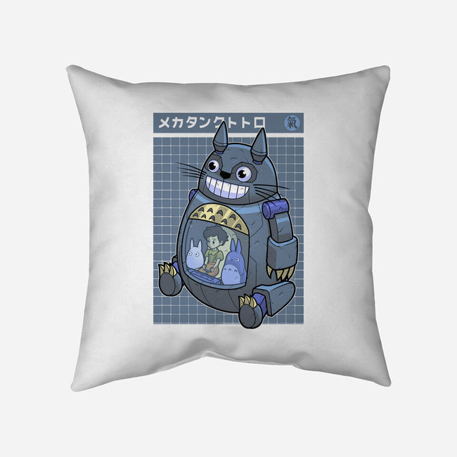 Mecha Tank Totoro-None-Removable Cover w Insert-Throw Pillow-Astrobot Invention