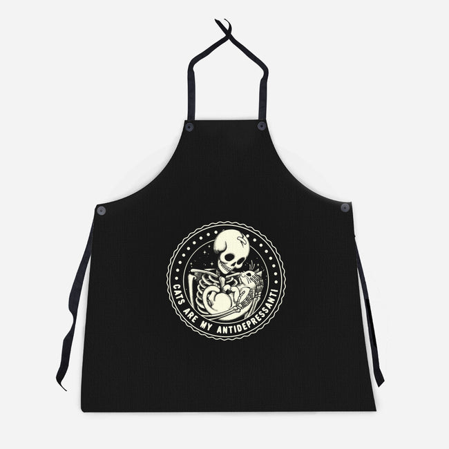 Cats Are My Antidepressant-Unisex-Kitchen-Apron-tobefonseca