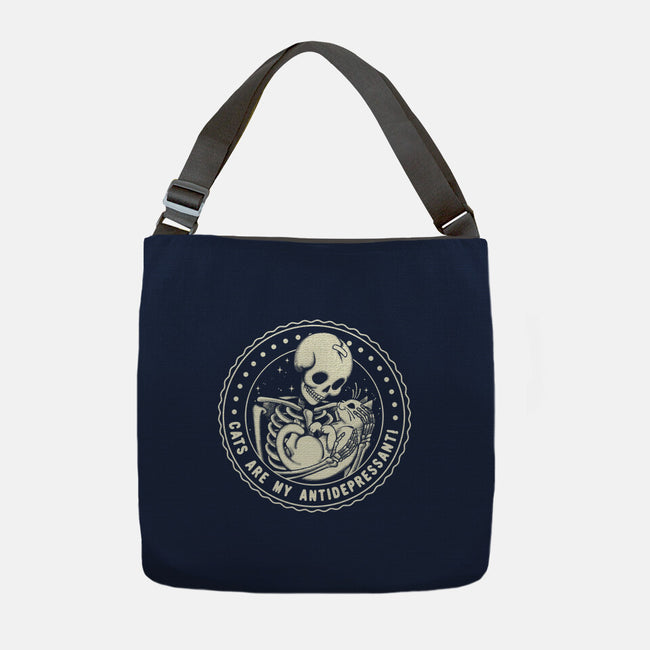 Cats Are My Antidepressant-None-Adjustable Tote-Bag-tobefonseca