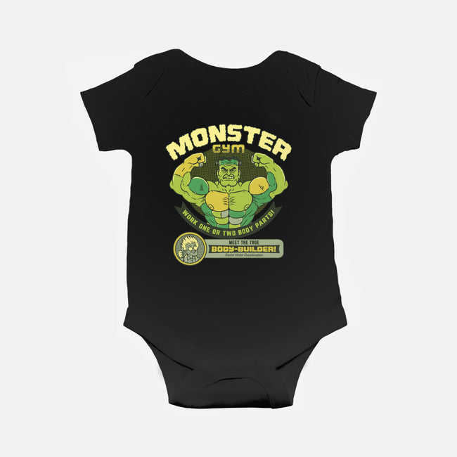 Frankenstein Bodybuilder-Baby-Basic-Onesie-tobefonseca